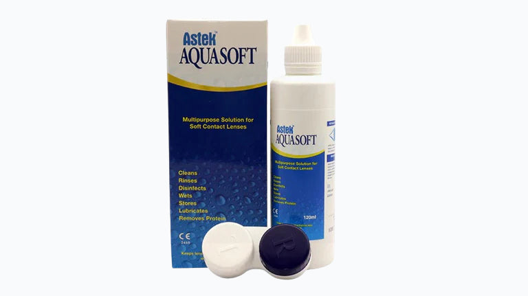 Contact lens solution bottle set